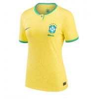 Camisa de Futebol Brasil Equipamento Principal Mulheres Mundo 2022 Manga Curta